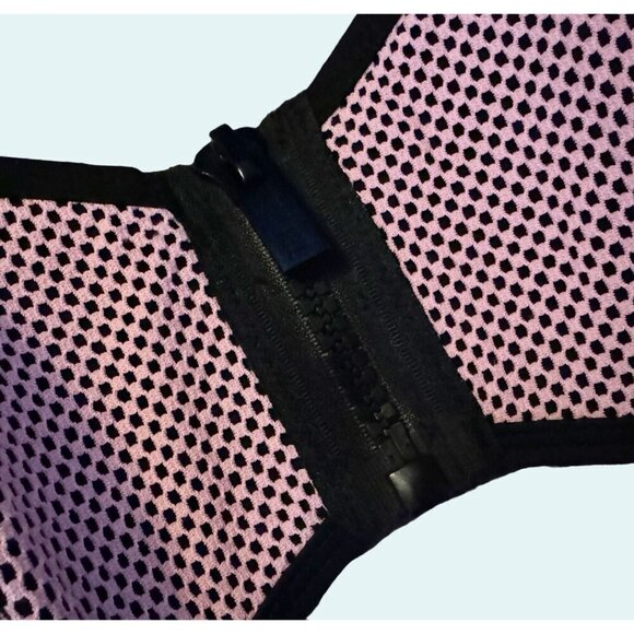 TRIANGL Neoprene Scuba Pink & Black Strapless Bikini Bathing Suit Top Sz S - Picture 3 of 6
